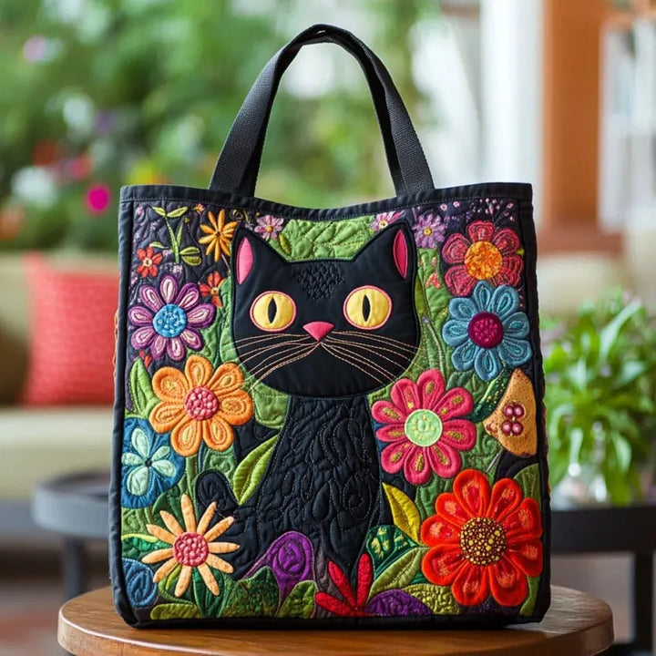 OLGA | BOLSO ESTAMPADO CON GATO NEGRO