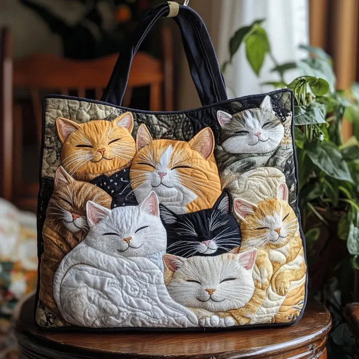 NADIA | BOLSO ESTAMPADO DE GATOS DURMIENDO