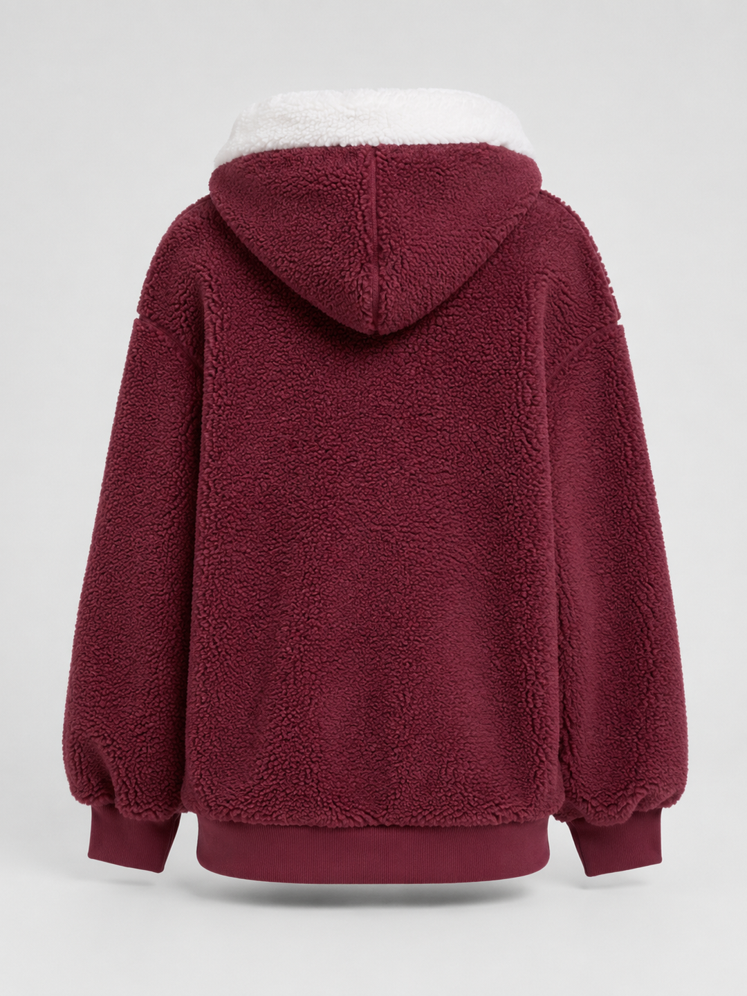 Chaqueta sherpa oversize con capucha