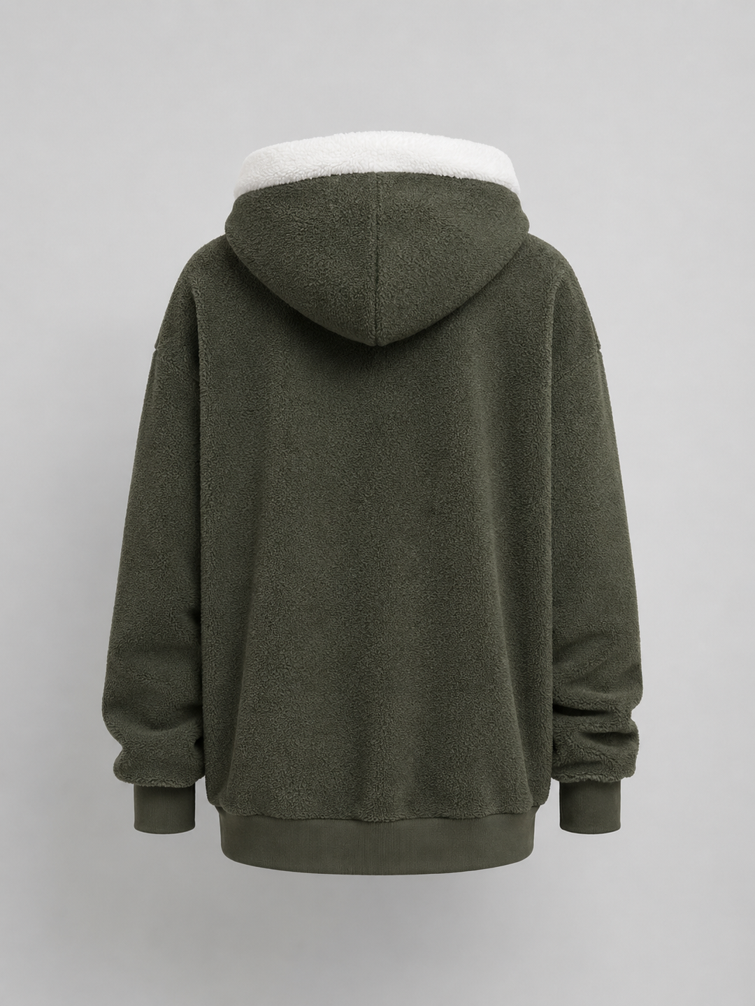 Chaqueta sherpa oversize con capucha