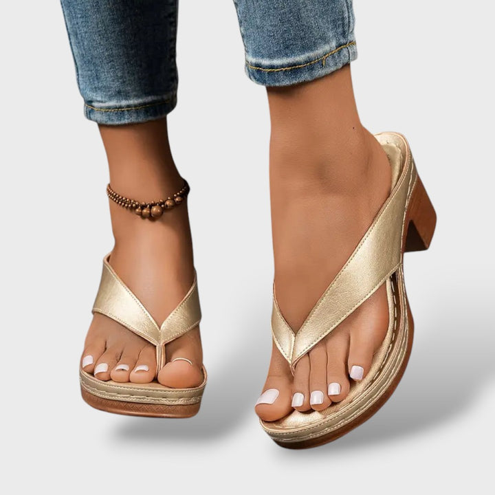 Sandalias ortopédicas tacón cómodo mujer