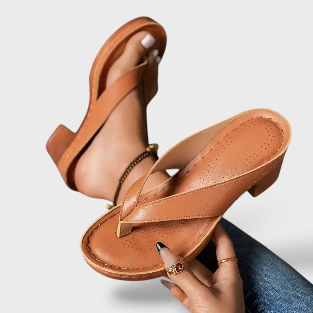 Sandalias ortopédicas tacón cómodo mujer