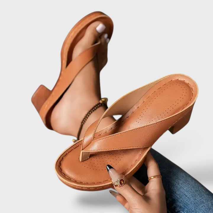 Sandalias ortopédicas tacón cómodo mujer