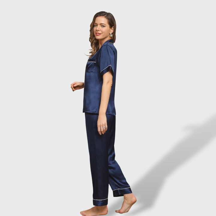 Inés™ | Pijama con piping mujer