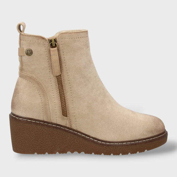 Botines de cuña media elegantes