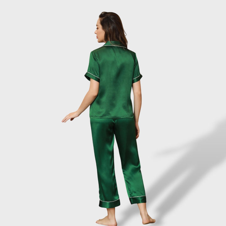 Inés™ | Pijama con piping mujer