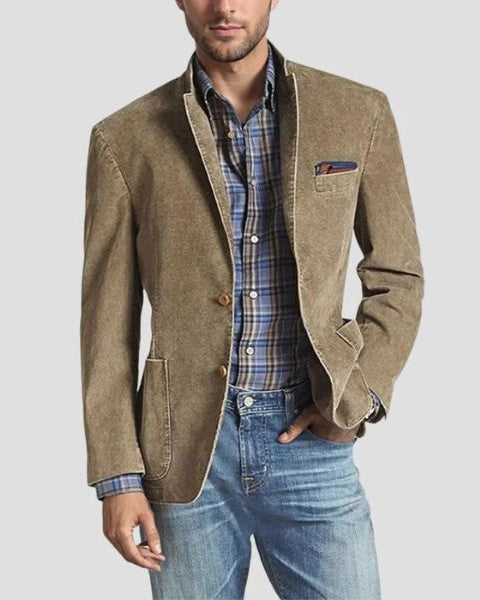 Blazer de algodón corte relajado