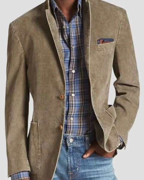 Blazer de algodón corte relajado