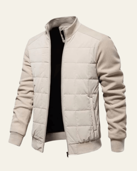 Chaqueta acolchada con cremallera hombre