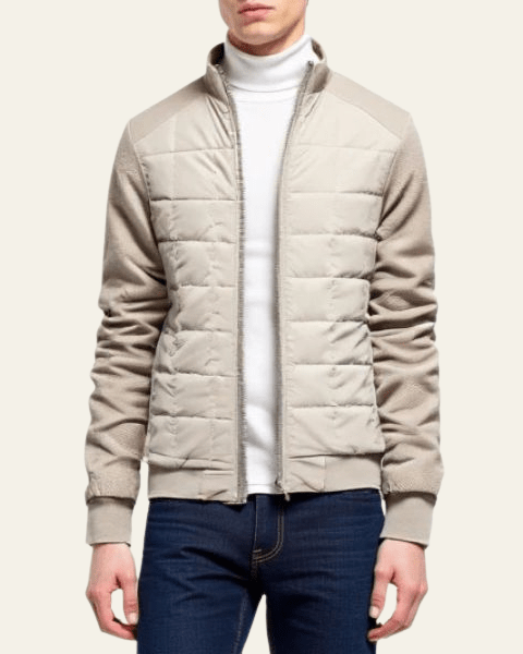 Chaqueta acolchada con cremallera hombre
