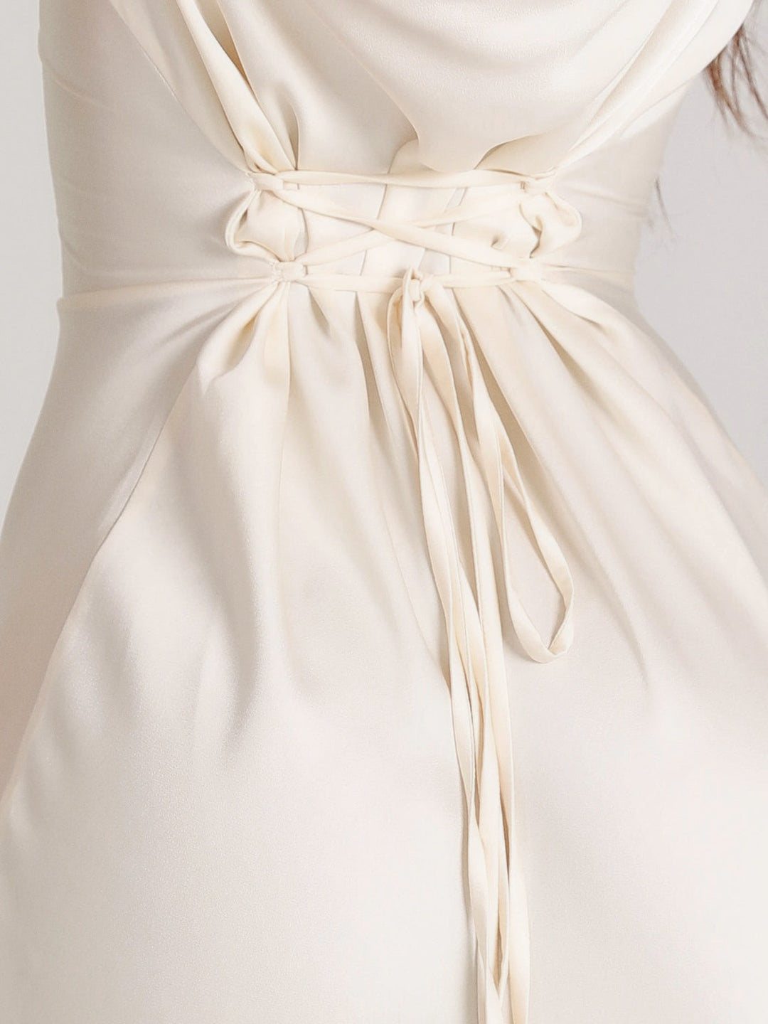 Vestido satén largo femenino