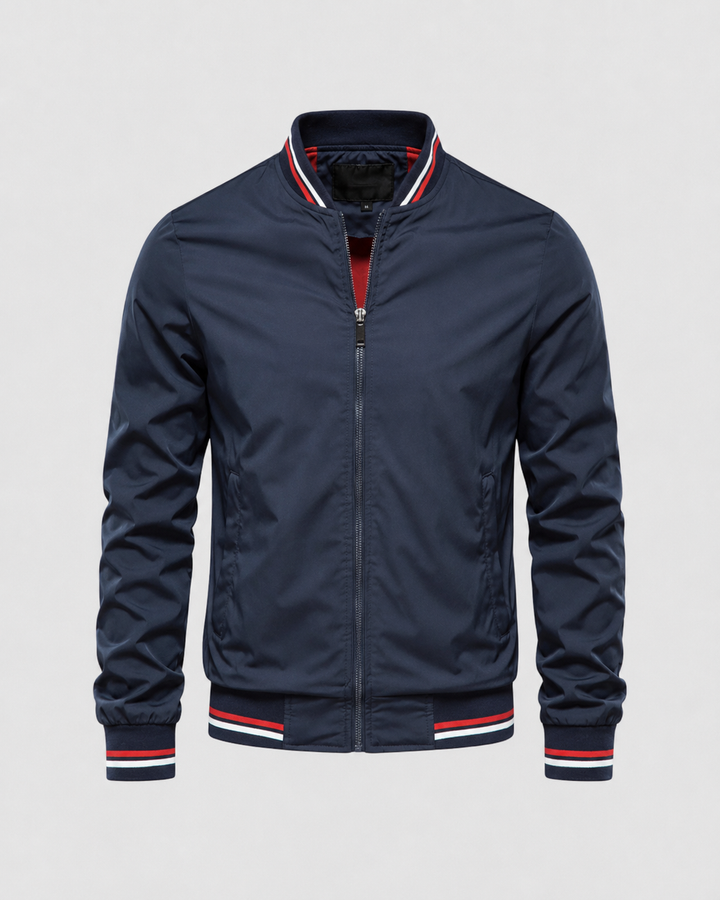 Chaqueta Bomber Clásica con Ribetes