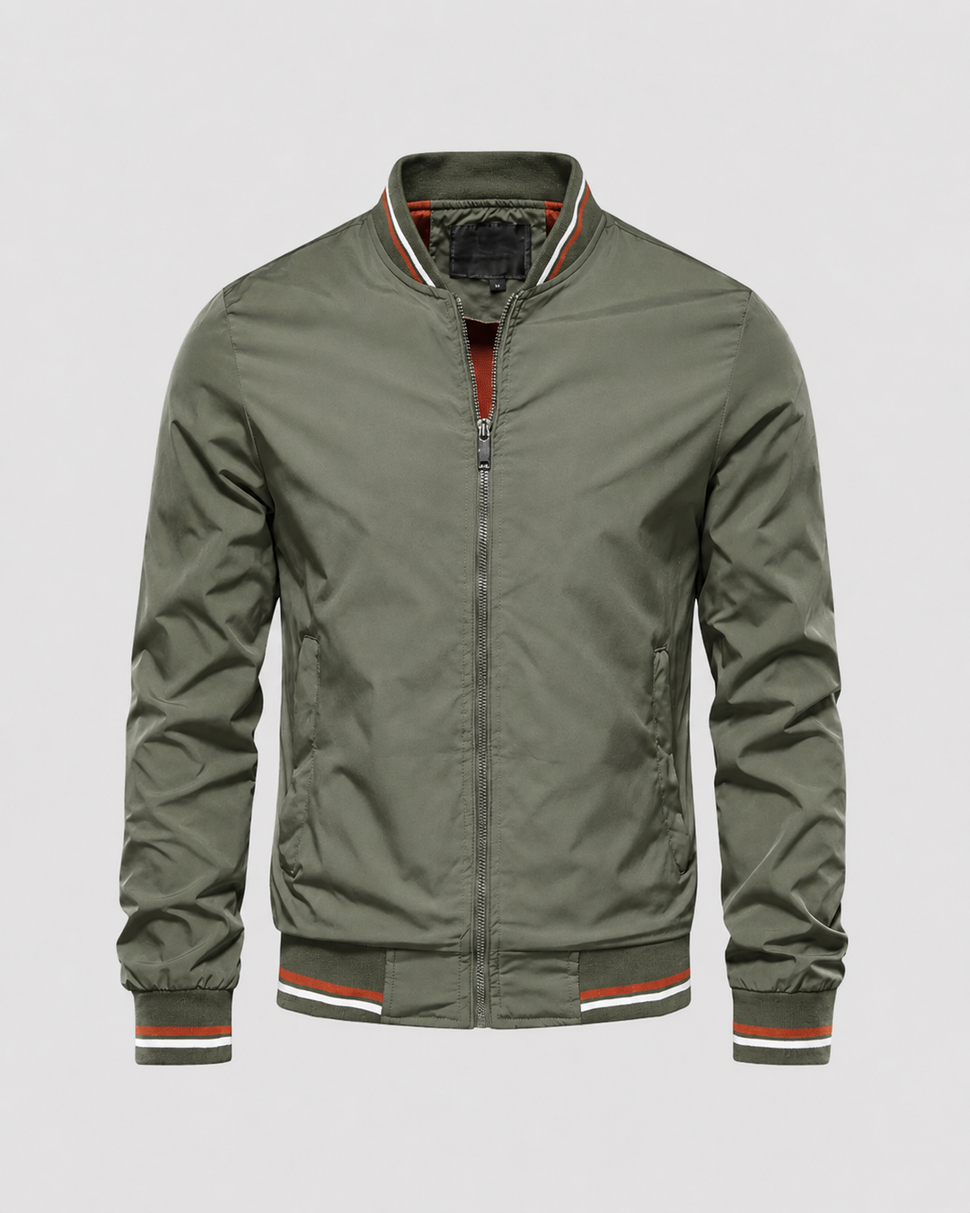 Chaqueta Bomber Clásica con Ribetes