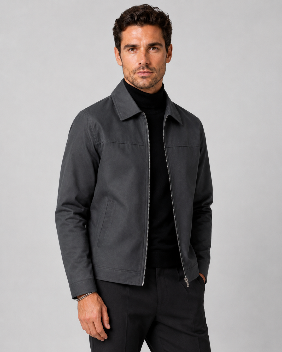 Chaqueta Harrington de corte clásico