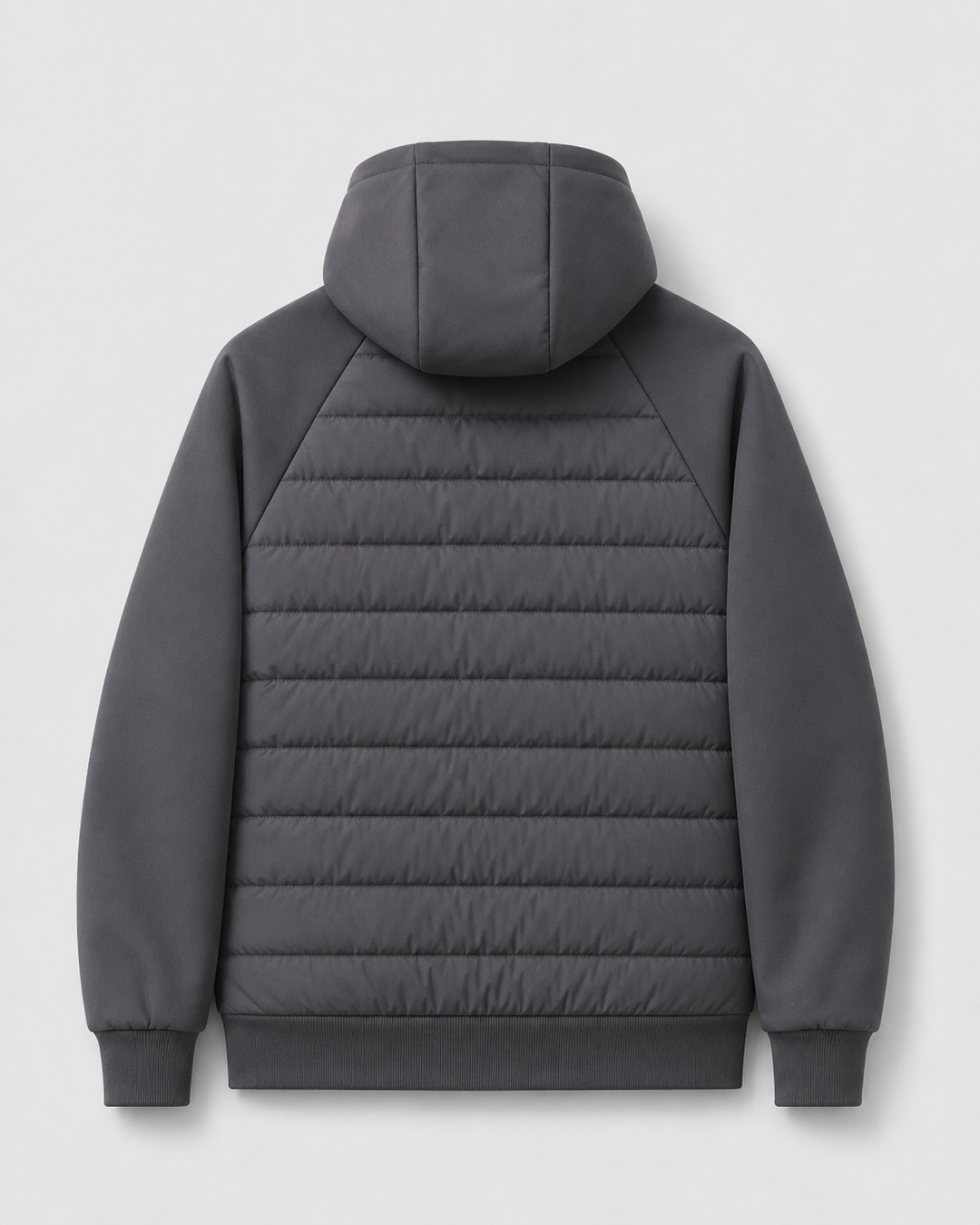 Chaqueta híbrida acolchada con capucha