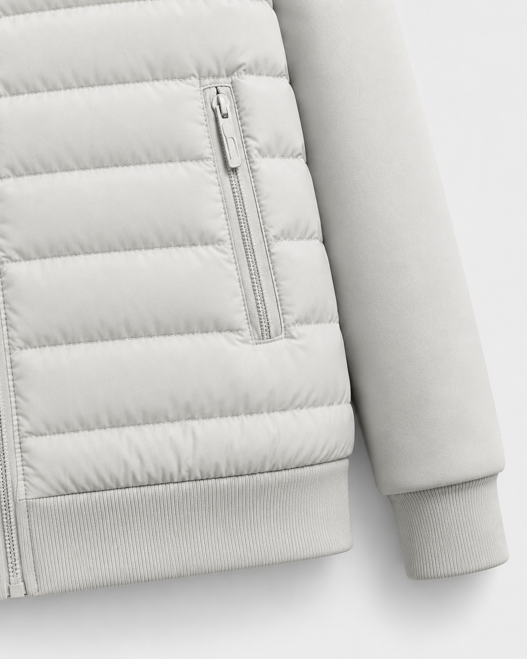 Chaqueta híbrida acolchada con capucha