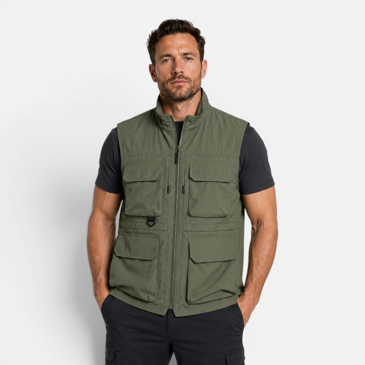 Chaleco ligero multibolsillos para hombre