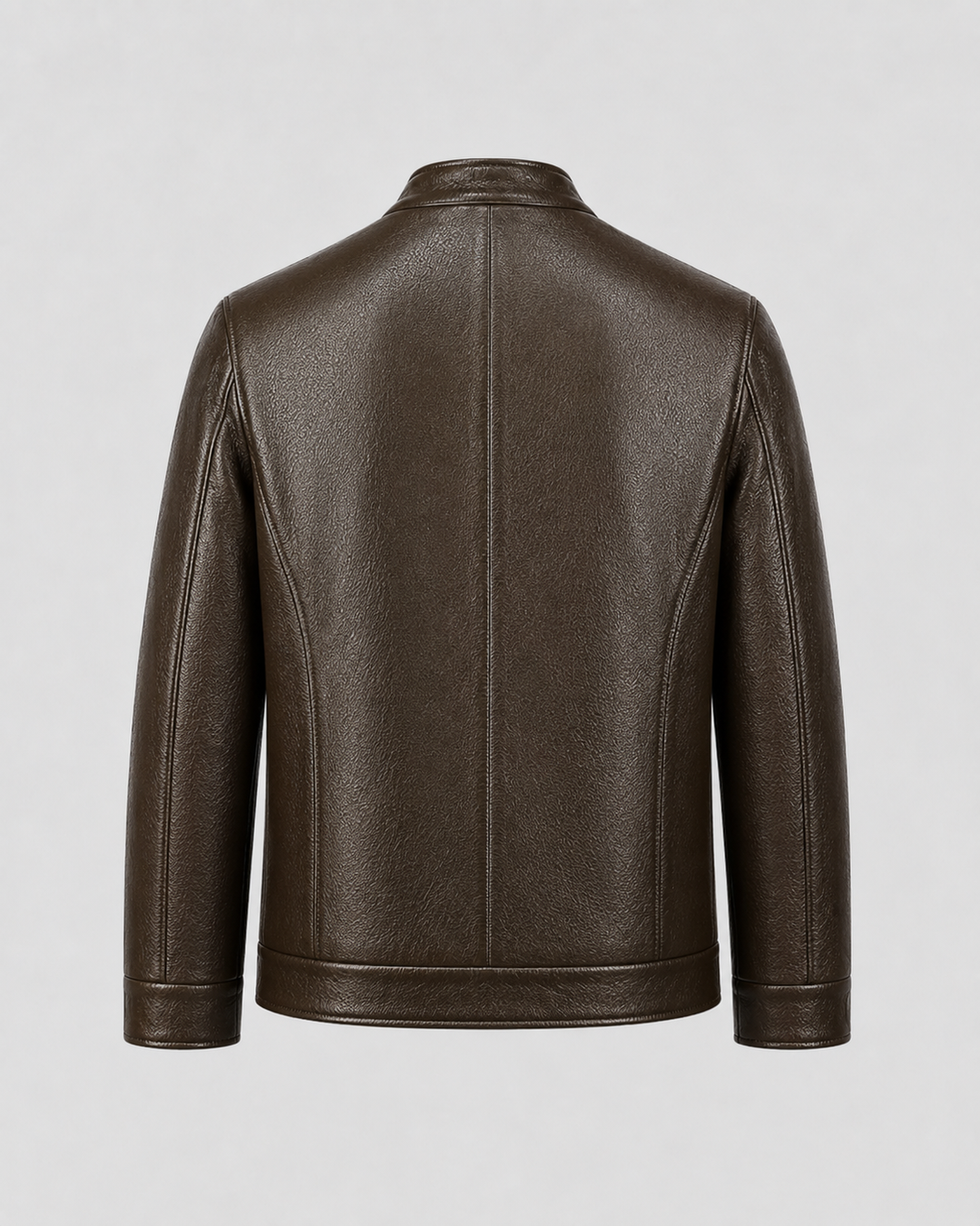 Chaqueta efecto piel hombre cuello alto