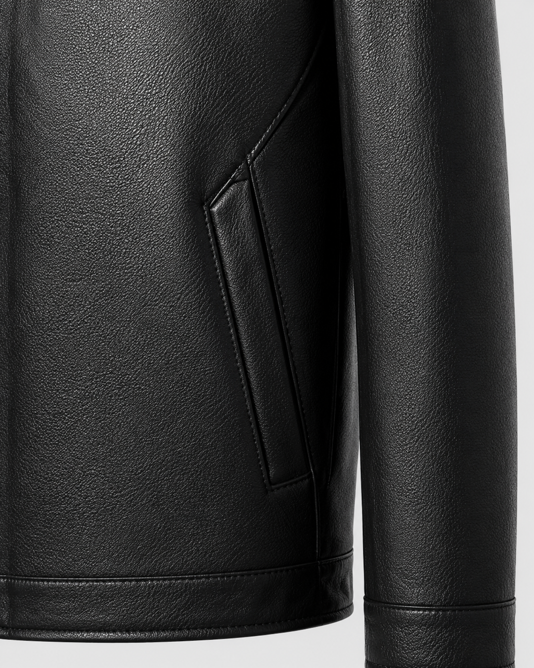 Chaqueta masculina efecto piel PU