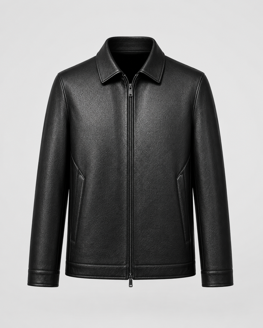 Chaqueta masculina efecto piel PU