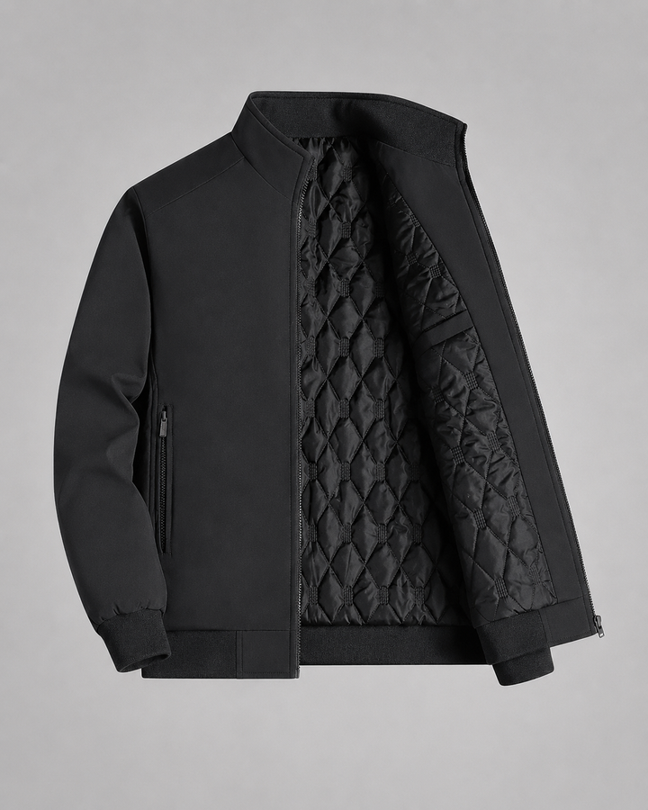 Chaqueta masculina acolchada de cuello alto