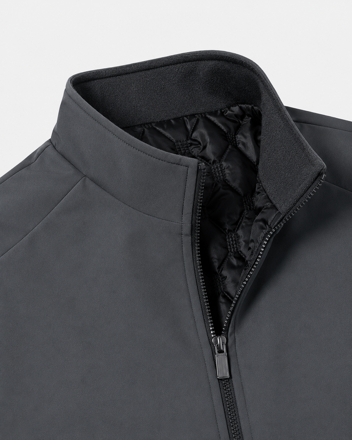 Chaqueta masculina acolchada de cuello alto