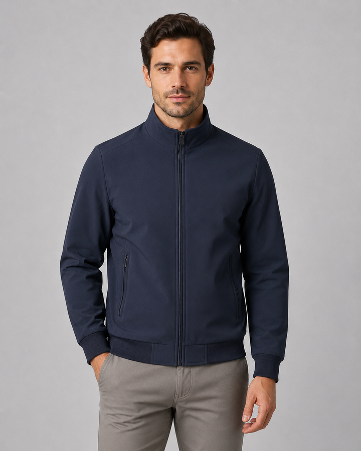 Chaqueta masculina acolchada de cuello alto