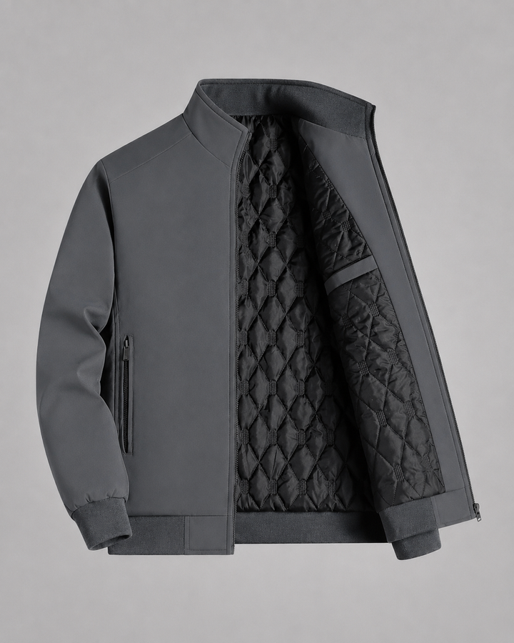 Chaqueta masculina acolchada de cuello alto
