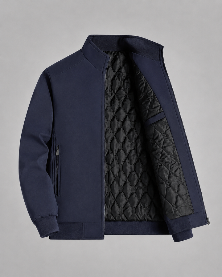 Chaqueta masculina acolchada de cuello alto