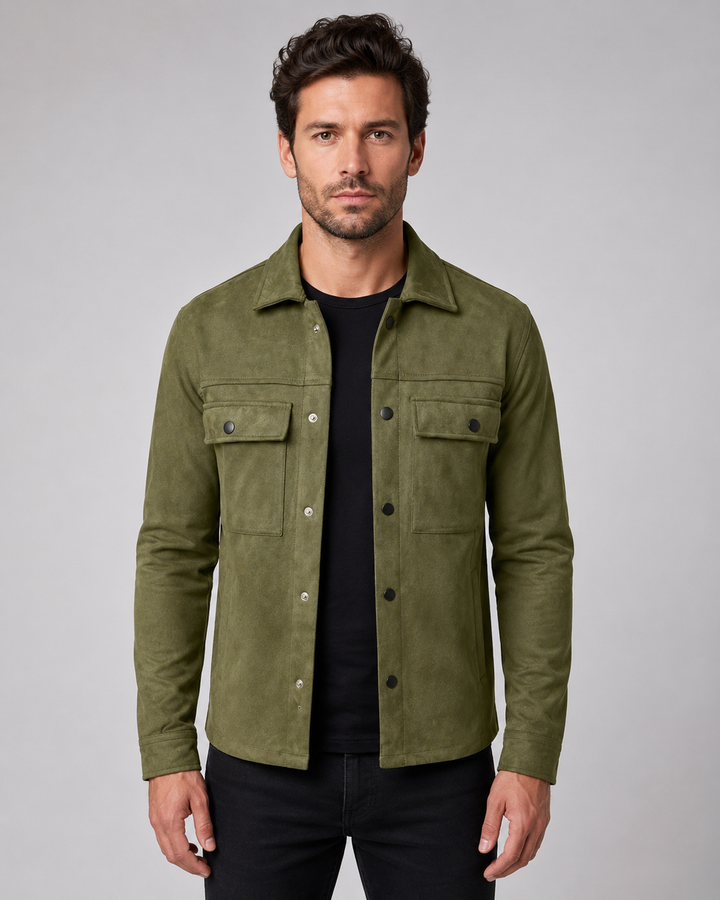 Sobrecamisa Efecto Ante Utility Masculina