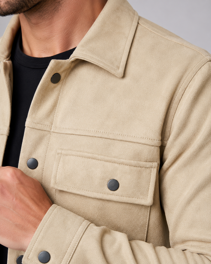 Sobrecamisa Efecto Ante Utility Masculina