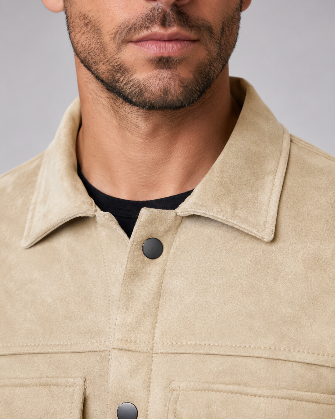 Sobrecamisa Efecto Ante Utility Masculina