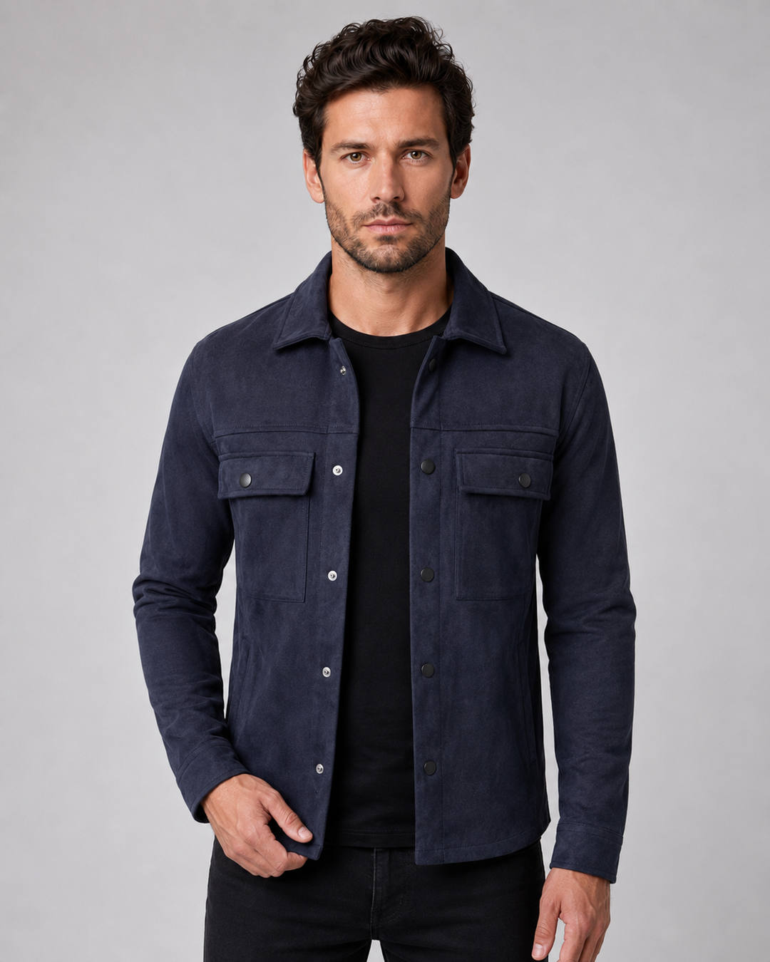 Sobrecamisa Efecto Ante Utility Masculina