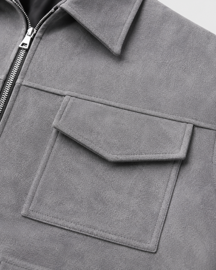Chaqueta de ante utility masculina