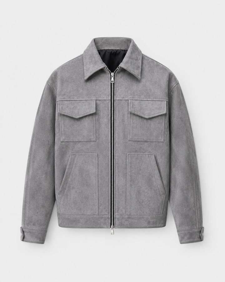 Chaqueta de ante utility masculina