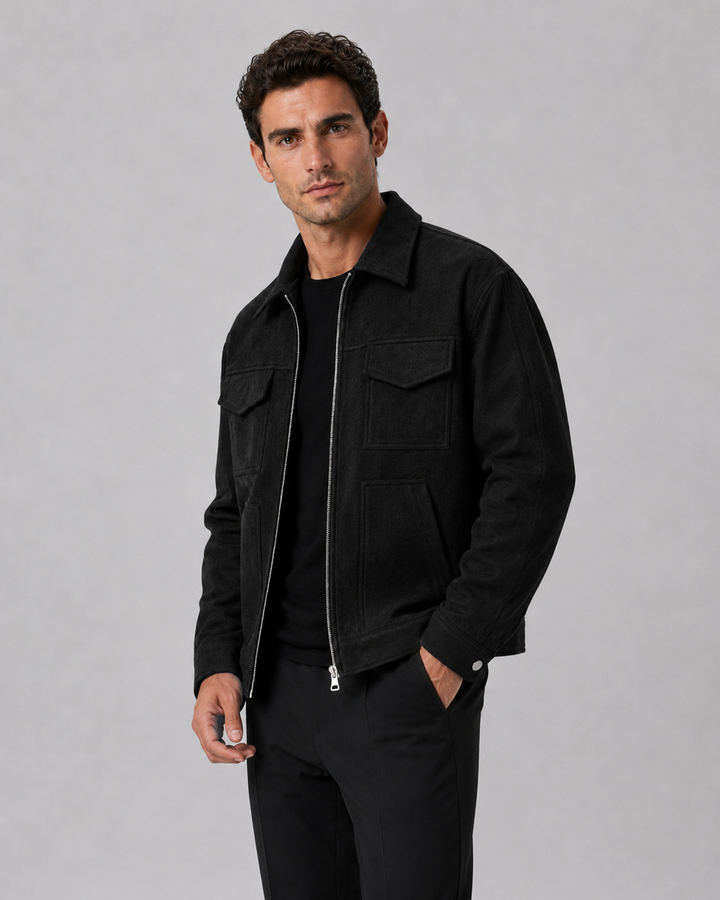 Chaqueta de ante utility masculina