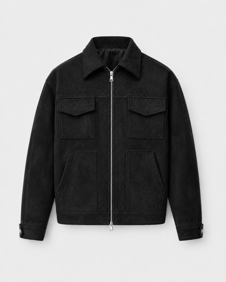 Chaqueta de ante utility masculina