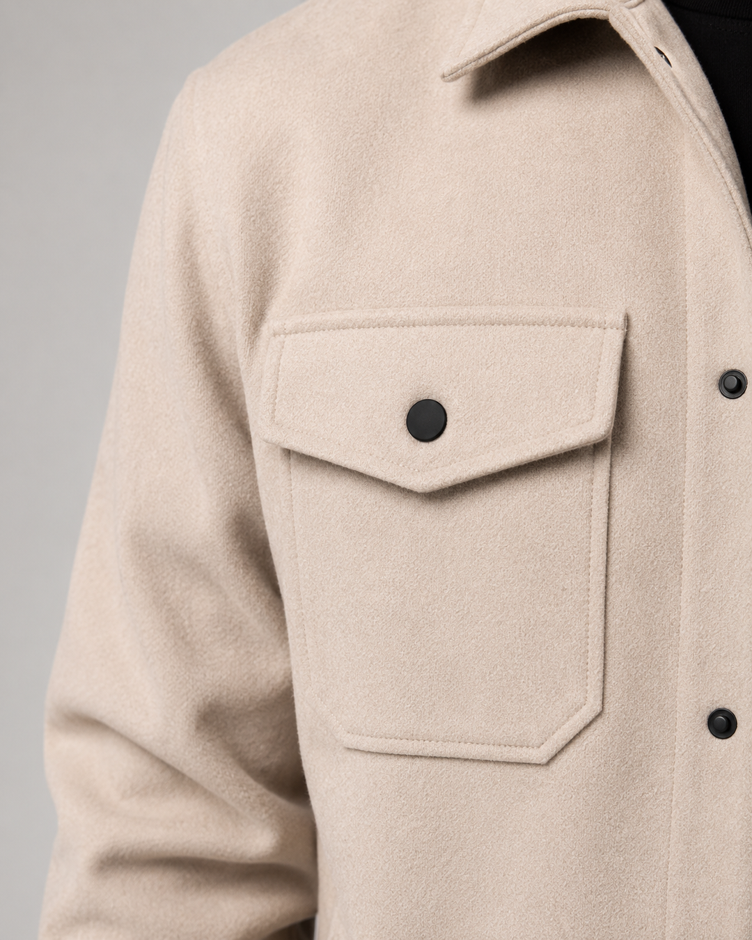 Sobrecamisa Texturizada de Bolsillos Hombre
