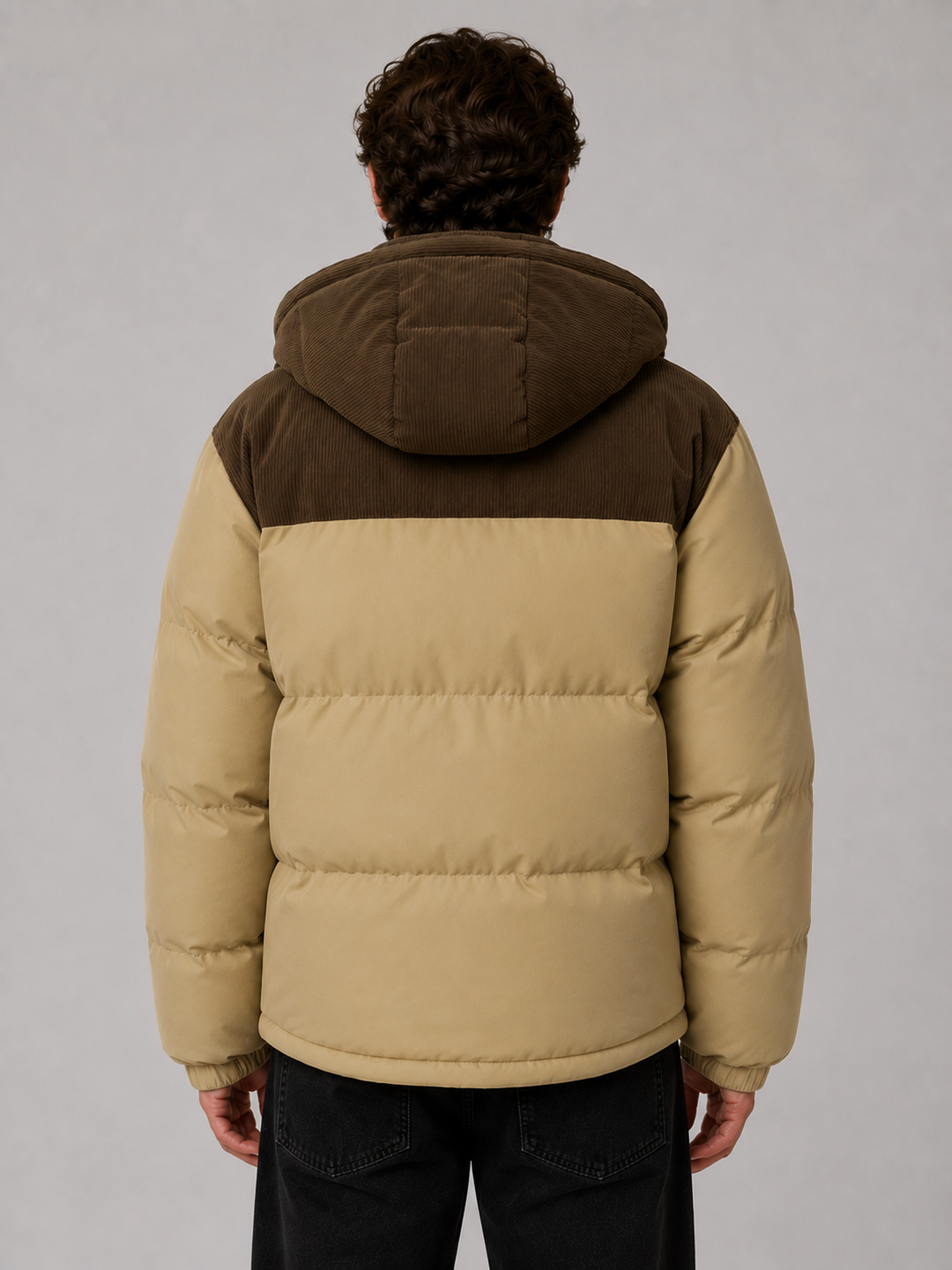 Chaqueta acolchada de pana masculina