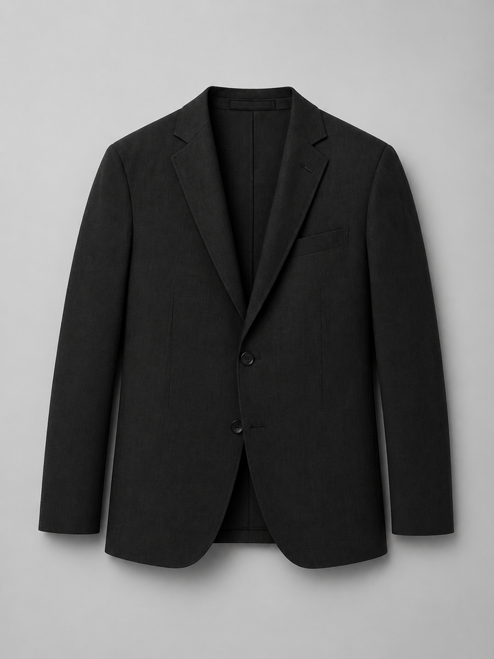 Blazer ligero efecto lino entallado