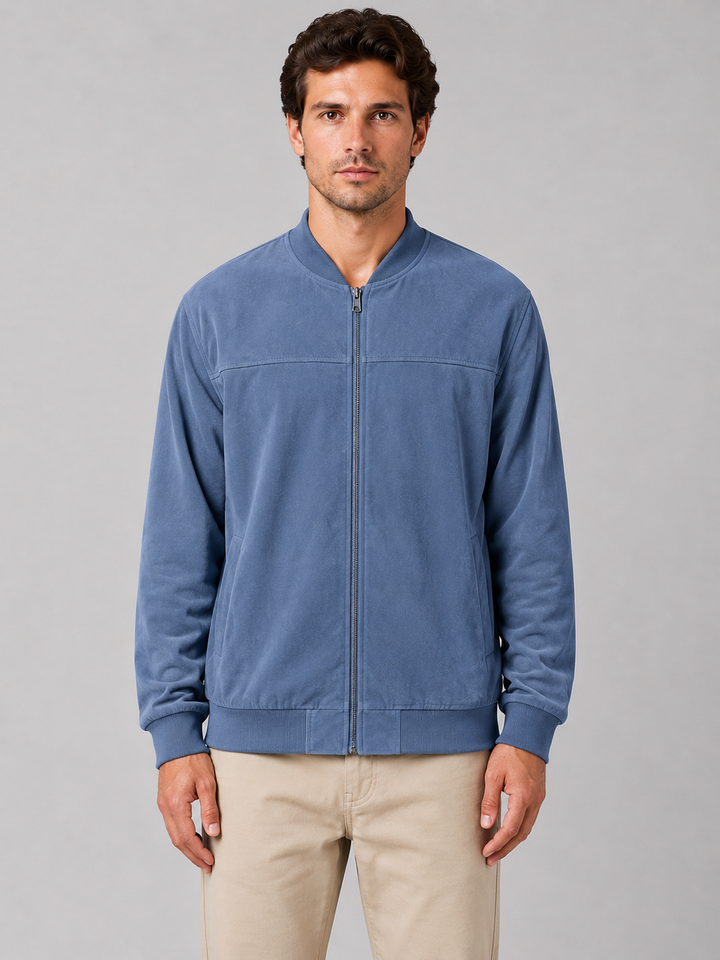 Chaqueta Bomber con Cremallera Casual
