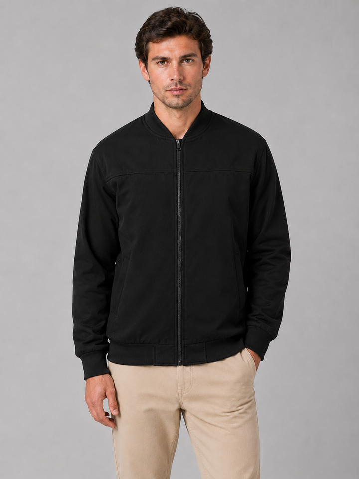 Chaqueta Bomber con Cremallera Casual