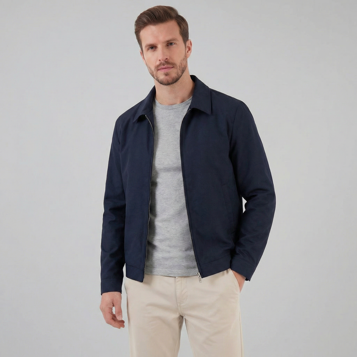 Chaqueta Ligera con Cremallera Hombre