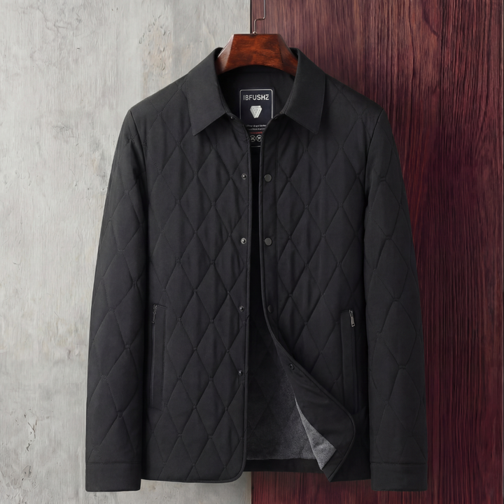 Chaqueta masculina acolchada de rombos