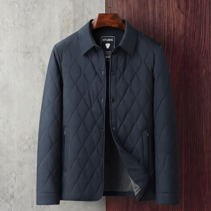 Chaqueta masculina acolchada de rombos