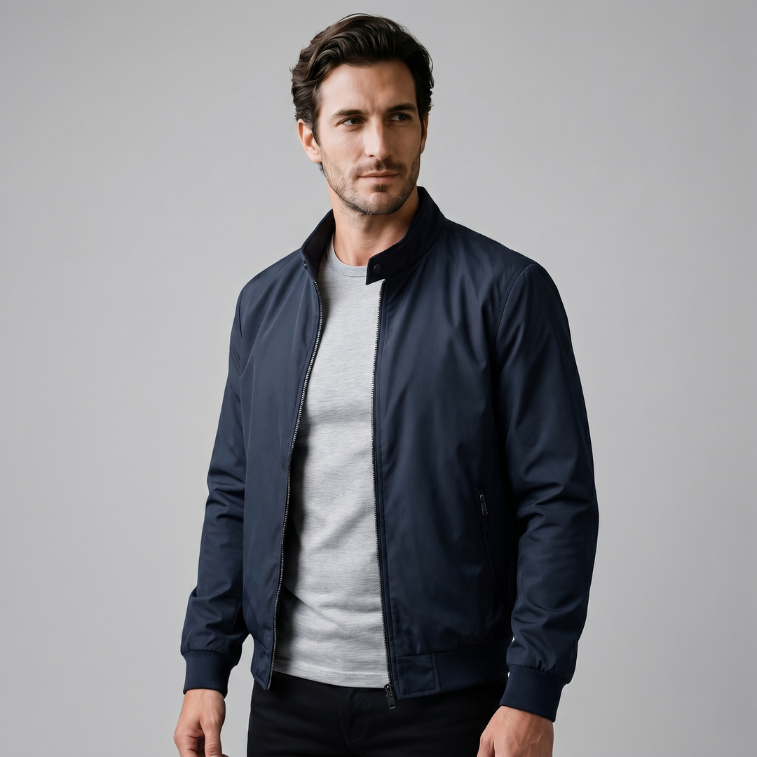 Chaqueta bomber de cuello alto
