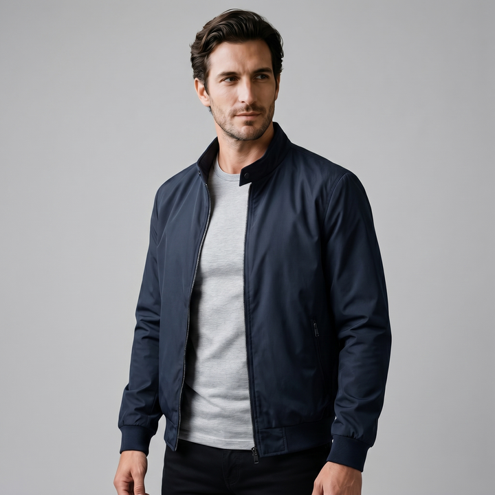 Chaqueta bomber de cuello alto