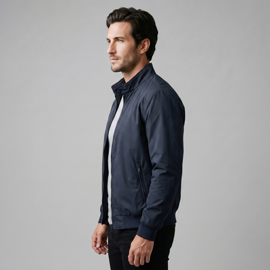 Chaqueta bomber de cuello alto