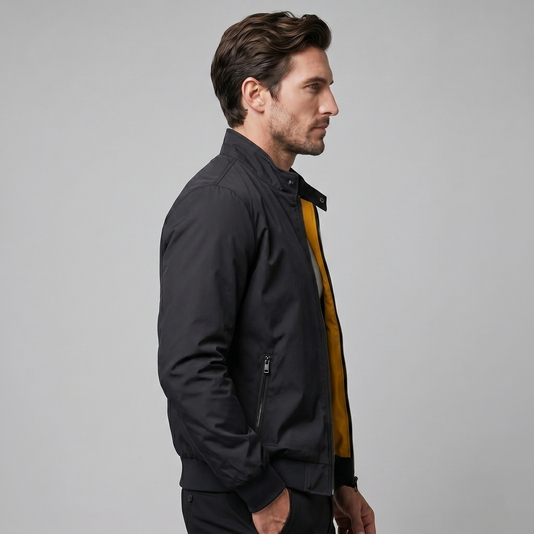 Chaqueta bomber de cuello alto