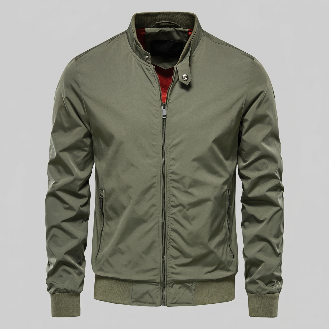 Chaqueta bomber de cuello alto